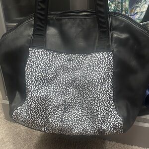 Lululemon Black and White Gym Tote Bag